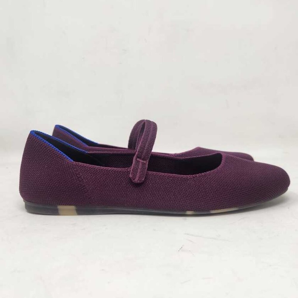 Rothy's Plum Knit Mary Jane Flats Sz 7.5